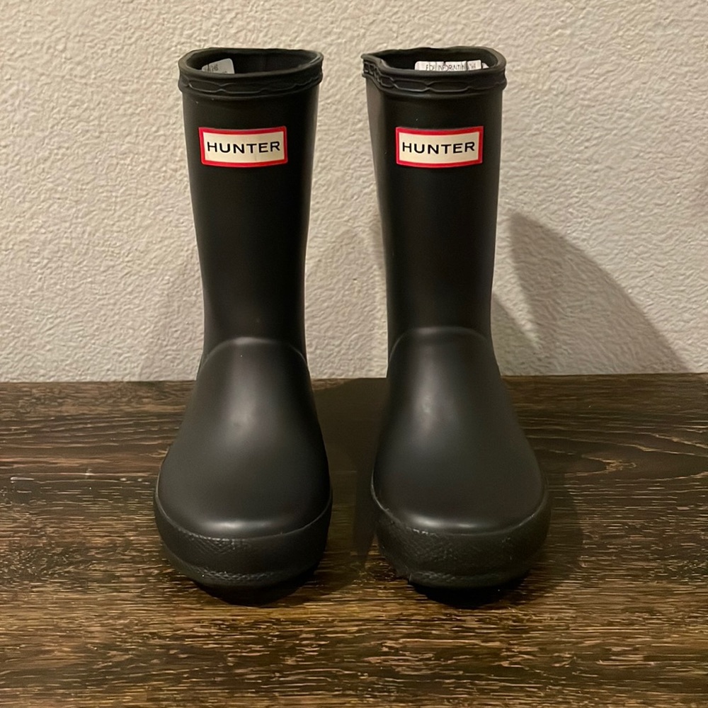 Boys / Girls Kids Hunter Rain Boots - Black, Toddler Size 8